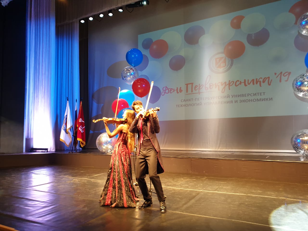 The first-year students received greetings in the Anichkov Palace